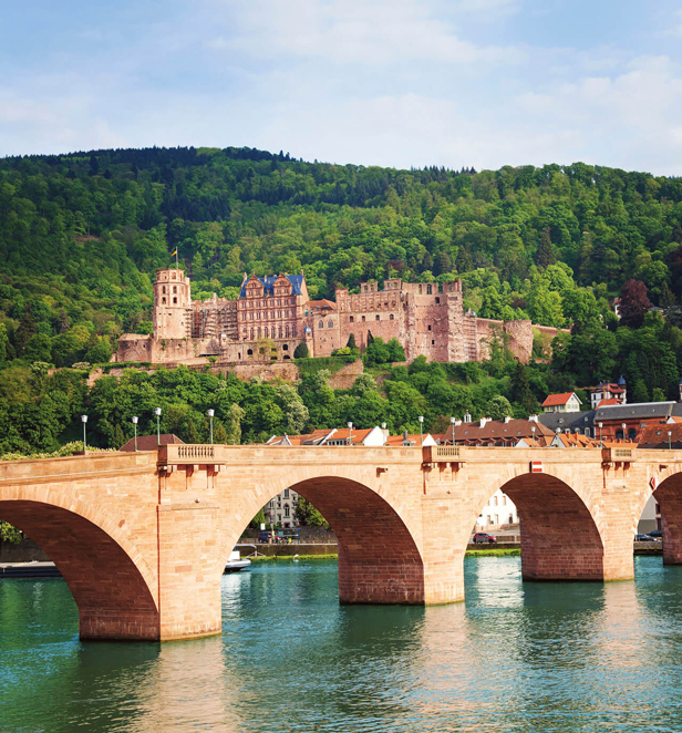 Old Bridge over the river in Heidelberg, Germany