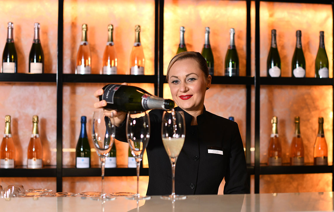 Champagne Bar on board Scenic Eclipse 