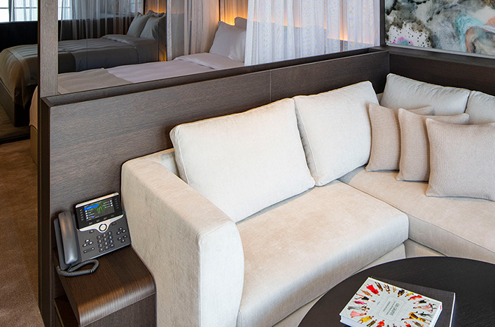 Longe area in the Spa Suite, Scenic Eclipse 