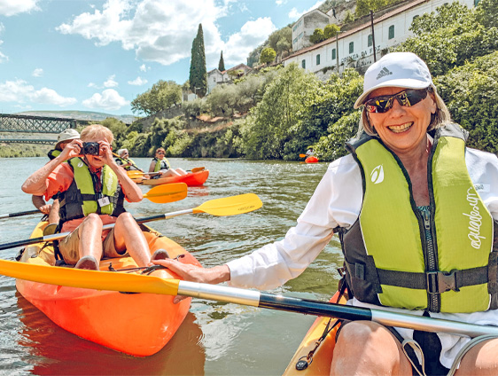 Scenic guests kayaking on the Pinhão River