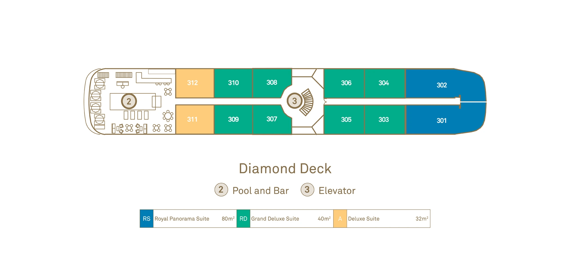 Scenic Spirit Diamond Deck layout