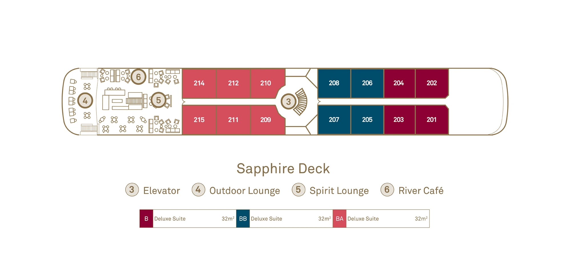 Scenic Spirit Sapphire Deck layout