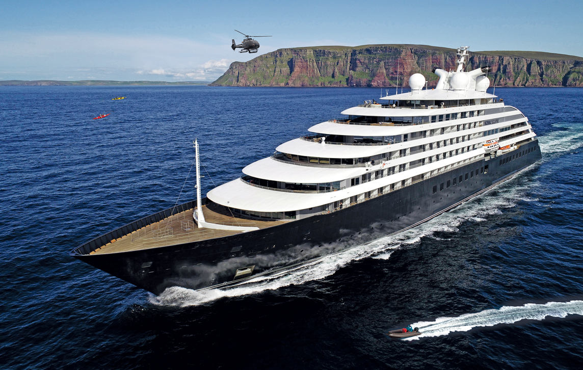 Super Yacht off Orkney Islands, Scotland 