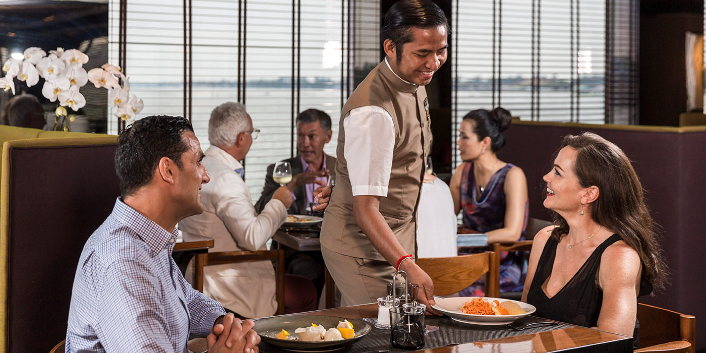 Staff on board a Scenic Rivers Space-Ship