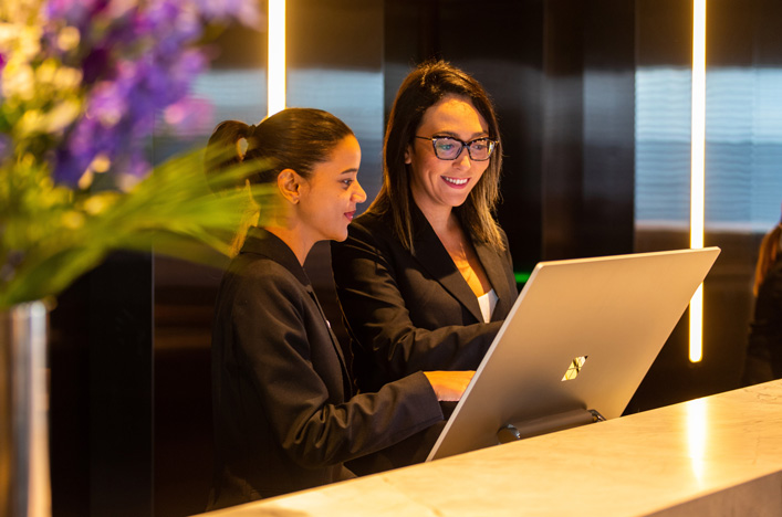 Reception staff on Scenic Eclipse