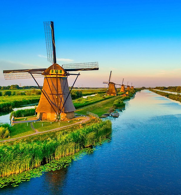 World Heritage-listed windmills, Kinderdjik, Netherlands