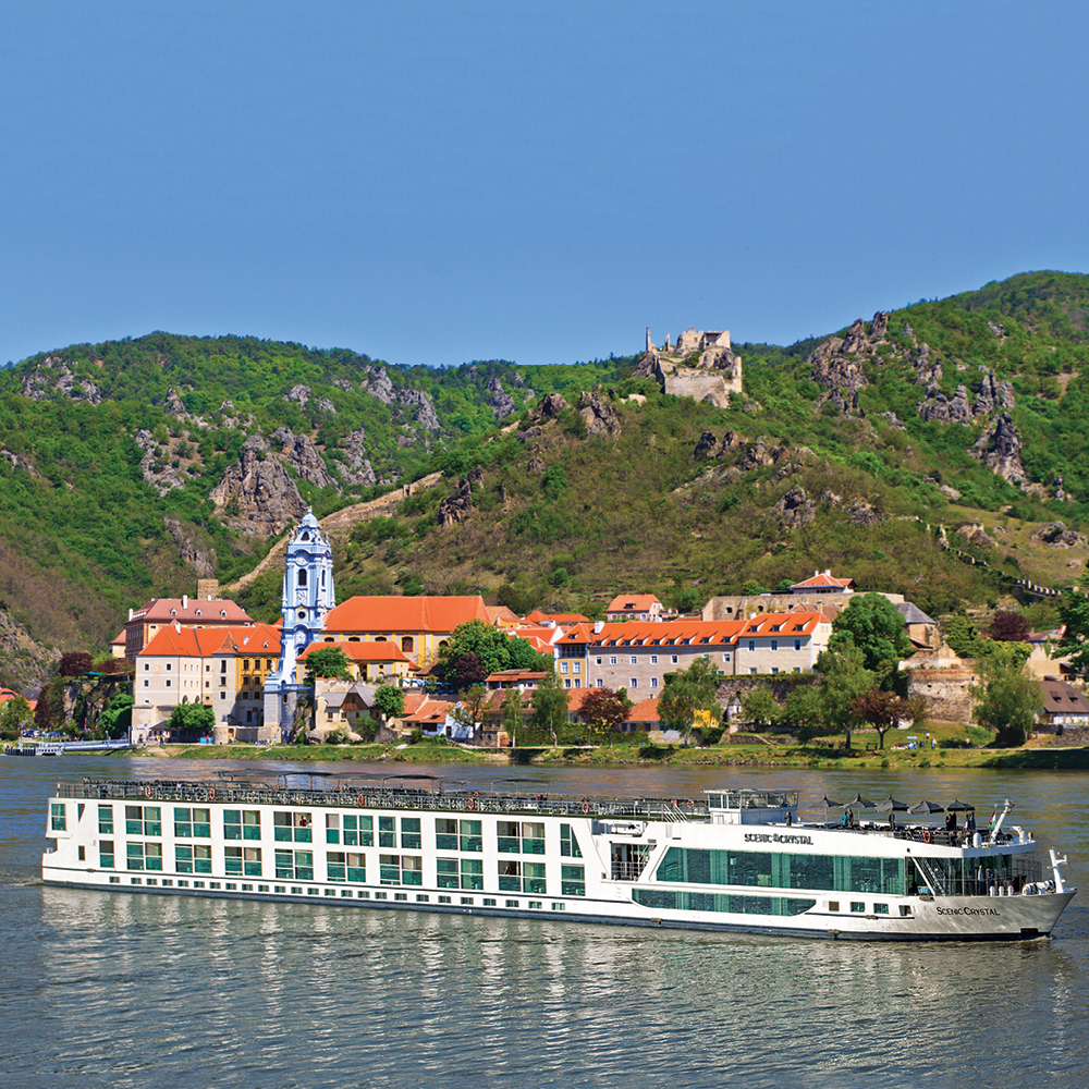 image of the Scenic ship on the river