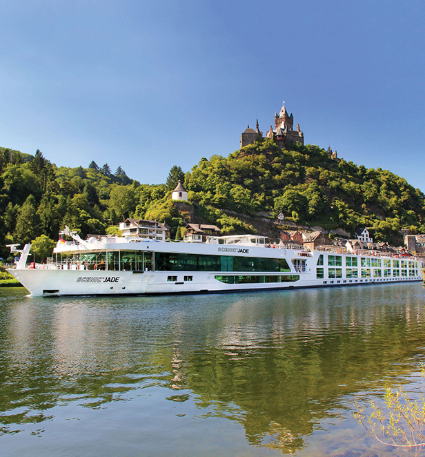 Scenic Space-Ship Reichsburg Castle Cochem Germany