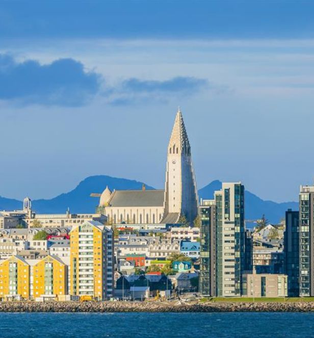 Reykjavík skyline with Hallgrímskirkja church